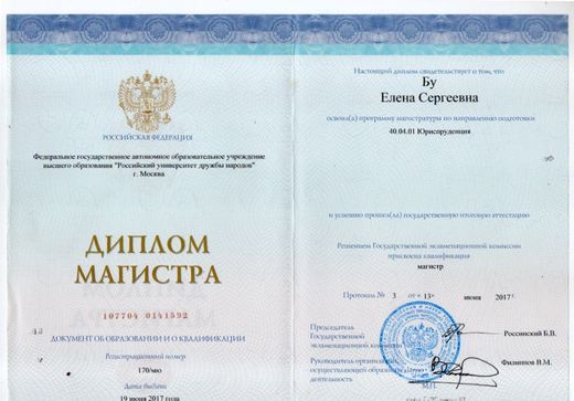 Диплом магистра